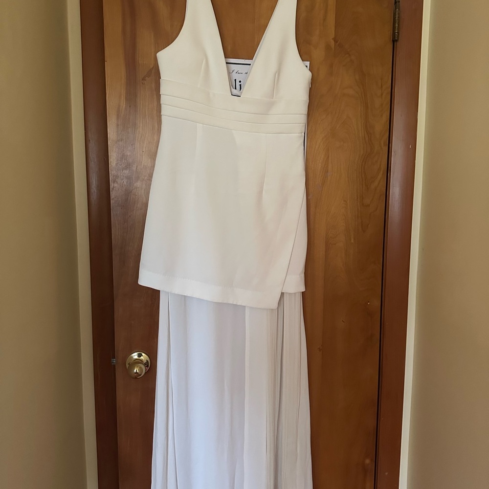 NICHOLAS Cream Sleeveless V-Neck Maxi Sundress